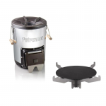 Ne&scaron;iojamos viryklės-krosnelės Petromax Rocket Stove ir kepimo plok&scaron;tumos rinkinys