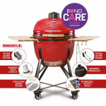 Anglinis lauko grilis Kamado Bono Grande Limited Raudonas