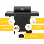 Dujinio grilio Char-Broil Essential 3G rinkinys