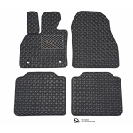 Odiniai kilimėliai QuiltyMats OPEL CORSA (E) 2014-2018 (Juodos spalvos - Pilkais dygsniais)
