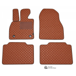 Odiniai kilimėliai QuiltyMats TOYOTA YARIS Hybrid 2011-2018 (Rudos spalvos - Rudais dygsniais)