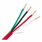 Prie&scaron;gaisrinis kabelis 4x0,5mm raudonas, ekranuotas, 100m