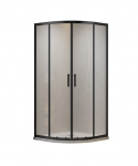 Du&scaron;o kabina ES-82 80 x 80 cm juoda matinė, skaidrus stiklas