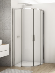 Du&scaron;o kabina Ronal Divera SRB 80 x 80 cm chromo blizgi, skaidrus stiklas