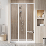 Du&scaron;o durys RAVAK ASDP3 120 cm (trijų dalių) baltas+stiklas