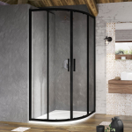 Du&scaron;o kabina Ravak Blix Slim BLSCP4 80 x 80 cm juoda, skaidrus stiklas