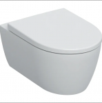 WC puodas Geberit Icon Rimfree pakabinamas, baltas, su Soft Close dangčiu