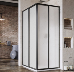 Du&scaron;o kabina Ravak Supernova SRV2 80 x 80 cm juoda, matinis plastikas