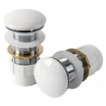 Praustuvo sifono galvutė Click-Clack keraminė, balta matinė