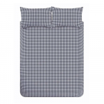 Tamsiai mėlynos spalvos dvigulė/itin ilga patalynė 3 dalių 230x220 cm Bamford Gingham Check &ndash; Catherine Lansfield