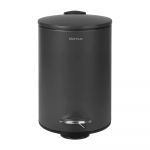 Antracito spalvos i&scaron; plieno &scaron;iuk&scaron;liadėžė su pedalu 3 l Tubo &ndash; Blomus