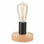 Juoda/natūrali stalinė lempa - LAMKUR