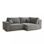 Pilkos spalvos sulankstoma/su sandėliavimo vieta kampinė sofa i&scaron; &scaron;enilinio audinio (su de&scaron;iniuoju kampu/&bdquo;L&ldquo; formos) Tonga &ndash; Maison de R&ecirc;ve