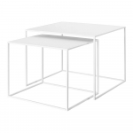 Baltos spalvos i&scaron; metalo kavos staliukai 2 vnt. 50x60 cm Fera &ndash; Blomus