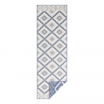 Mėlynos ir kreminės spalvos lauko kilimas NORTHRUGS Malibu, 80 x 250 cm