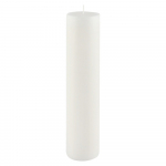 Balta žvakė Ego Dekor Cylinder Pure, degimo trukmė 92 val.