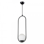 Juodas pakabinamas &scaron;viestuvas Squid Lighting Arch, auk&scaron;tis 146 cm