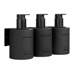 Sieniniai juodos spalvos i&scaron; stiklo muilo dozatoriai 3 vnt. 350 ml Kirei &ndash; Blomus