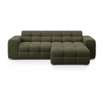 Žalios spalvos kampinė sofa (su de&scaron;iniuoju kampu/su gultu) Kendal &ndash; Micadoni