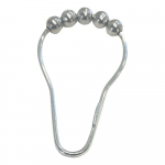 Blizgios sidabrinės spalvos du&scaron;o užuolaidų kabliukai 12 vnt. 3,5 cm Anello &ndash; Spirella