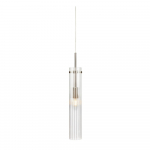 Sidabrinės spalvos kabantis &scaron;viestuvas su stiklo gaubtu Tubo &ndash; Marksl&ouml;jd