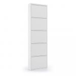 Baltos spalvos i&scaron; metalo atlenkiama spintelė batams 50x169x15 cm Ode &ndash; Kave Home