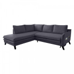 Antracito kampinė sofa Miuform Charming Charlie L, kairysis kampas