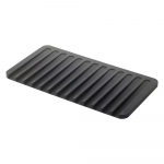 Juodas silikoninis nuvarvėjimo padėklas Yamazaki Flow