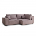 Violetinės spalvos sulankstoma/su sandėliavimo vieta kampinė sofa i&scaron; kordinio velveto (su de&scaron;iniuoju kampu/&bdquo;L&ldquo; formos) Tonga &ndash; Maison de R&ecirc;ve