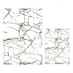 Vonios kilimėliai baltos spalvos/rudos spalvos 2 vnt. 60x100 cm Cracks &ndash; Mila Home
