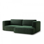 Tamsiai žalios spalvos sulankstoma/su sandėliavimo vieta kampinė sofa i&scaron; &scaron;enilinio audinio (su de&scaron;iniuoju kampu/su gultu) Velto &ndash; Maison de R&ecirc;ve