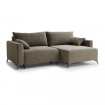 Rudos spalvos sulankstoma/su sandėliavimo vieta kampinė sofa i&scaron; &scaron;enilinio audinio (su de&scaron;iniuoju kampu/su gultu) Leon &ndash; Maison de R&ecirc;ve