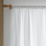 Baltos spalvos permatoma užuolaida 140x229 cm Muscat Waffle &ndash; Pineapple Elephant
