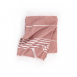 Terakotos spalvos i&scaron; medvilnės antklodė ir pledas 150x200 cm Solene &ndash; Tiseco Home Studio