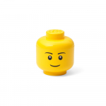 Geltonos spalvos daiktų laikymo dėžutė LEGO&reg; Boy, 10,5 x 10,6 x 12 cm