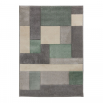 Žalios ir pilkos spalvos kilimas Flair Rugs Cosmos, 160 x 230 cm