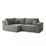 Pilkos spalvos sulankstoma/su sandėliavimo vieta kampinė sofa i&scaron; &scaron;enilinio audinio (su kairiuoju kampu/&bdquo;L&ldquo; formos) Tonga &ndash; Maison de R&ecirc;ve