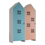 &Scaron;viesiai mėlynos spalvos/rožinės spalvos vaiki&scaron;ka spinta 115x171,5x37 cm Casami &ndash; Vipack