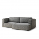 Pilkos spalvos sulankstoma/su sandėliavimo vieta kampinė sofa i&scaron; &scaron;enilinio audinio (su de&scaron;iniuoju kampu/su gultu) Velto &ndash; Maison de R&ecirc;ve