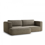 Rudos spalvos sulankstoma/su sandėliavimo vieta kampinė sofa i&scaron; &scaron;enilinio audinio (su kairiuoju kampu/su gultu) Velto &ndash; Maison de R&ecirc;ve