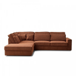 Vario spalvos kampinė sofa i&scaron; &scaron;enilinio audinio (su kairiuoju kampu/&bdquo;L&ldquo; formos) Kirou &ndash; Maison de R&ecirc;ve