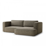 Rudos spalvos sulankstoma/su sandėliavimo vieta kampinė sofa i&scaron; &scaron;enilinio audinio (su de&scaron;iniuoju kampu/su gultu) Velto &ndash; Maison de R&ecirc;ve