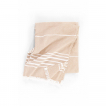 Smėlio spalvos i&scaron; medvilnės antklodė ir pledas 150x200 cm Solene &ndash; Tiseco Home Studio