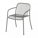 Pilkos spalvos metalinė sodo kėdė Yua Wire &ndash; Blomus