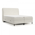 Spyruoklinė lova kreminės spalvos su sandėliavimo vieta 200x200 cm Melba &ndash; Maison de R&ecirc;ve