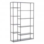 Pilkos spalvos i&scaron; plieno pastatoma lentyna 120x188x30 cm Acero &ndash; Premier Housewares