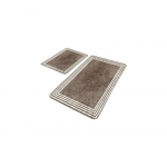 Taupe spalvos i&scaron; velveto vonios kilimėliai 2 vnt. 60x100 cm &ndash; Mila Home