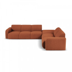 Kampinė sofa rudos spalvos i&scaron; boucle (su de&scaron;iniuoju kampu) Molino &ndash; Micadoni Home