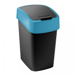 Juodos spalvos/mėlynos spalvos i&scaron; plastiko &scaron;iuk&scaron;liadėžė rū&scaron;iavimui 9 l Flip Bin &ndash; Curver