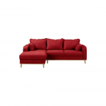Raudona kampinė sofa (kairysis kampas) Beata - Ropez